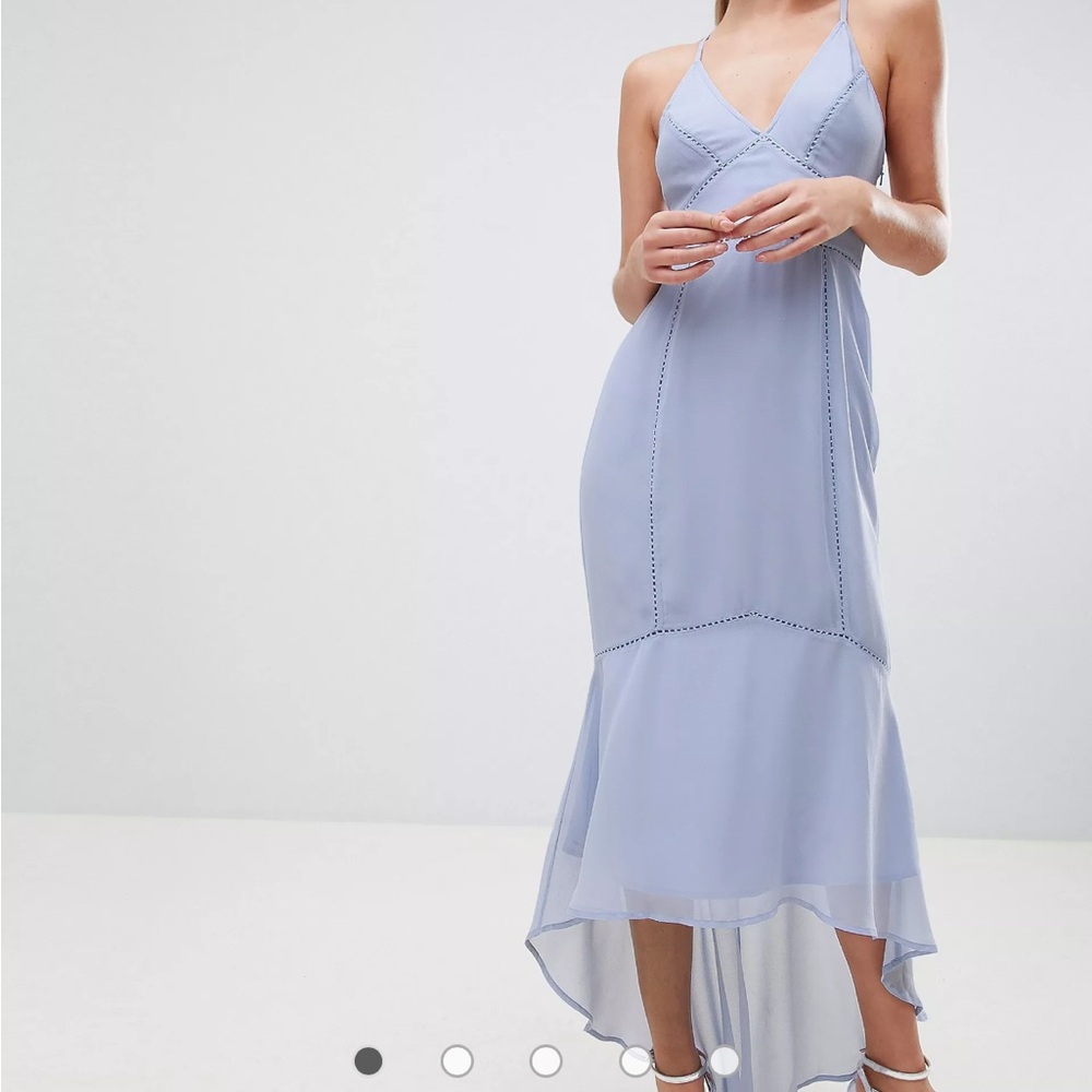 ASOS DESIGN cami midi dress with lace inserts